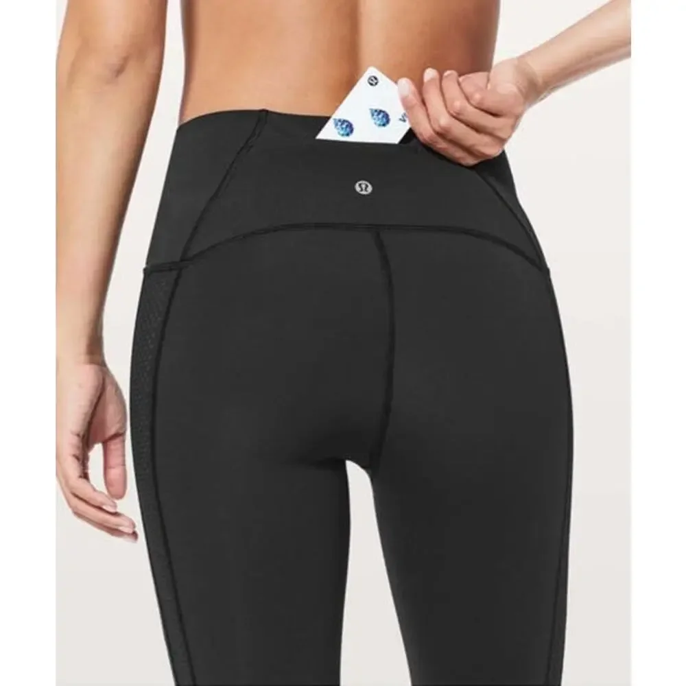 Lululemon Get Your Peek On Crop Leggings‎ Black Size 4